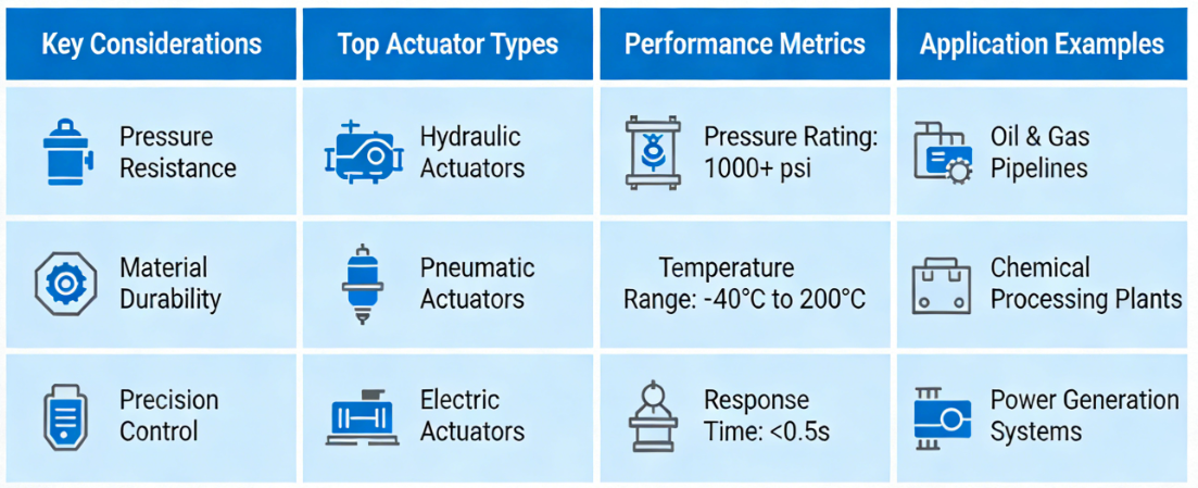 Best Actuators for High-Pressure Industrial Applications